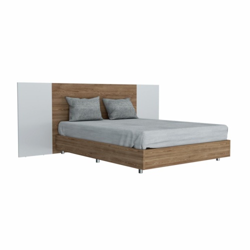 Cama Nebraska Miel Con Blanco Rta MDF