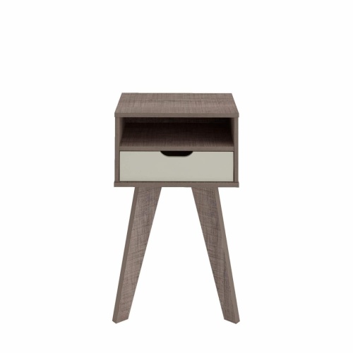 Mesa Auxiliar Vip Canela Con Off White Artely MDF