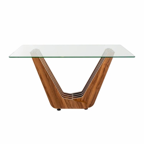 Mesa De Comedor Ana Encino 6 Puestos Marrón Muebles gallardo MDP