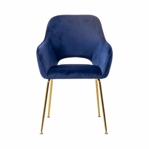 Silla Azul Hy Pata De Metal