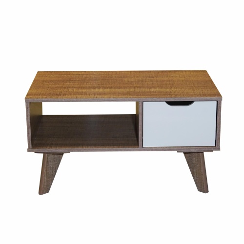Mesa De Centro Vip Canela Con Off White Artely MDF