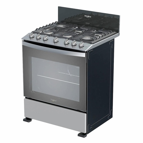 Cocina A Gas 30" Inox LWFR3320D Whirlpool 6 Quemadores