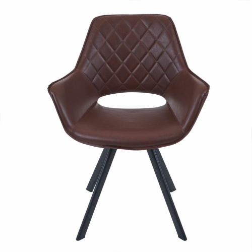 Silla Auxiliar Café Free home Cuerina y Metal