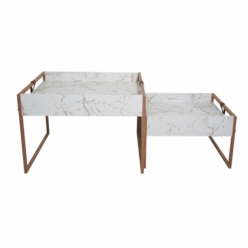 Conjunto Mesa De Centro Columbia Verti Metta MDP