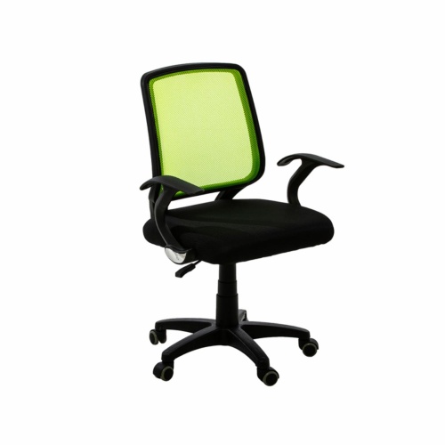 Silla De Oficina Negra Con Espaldar Verde Free home Textil