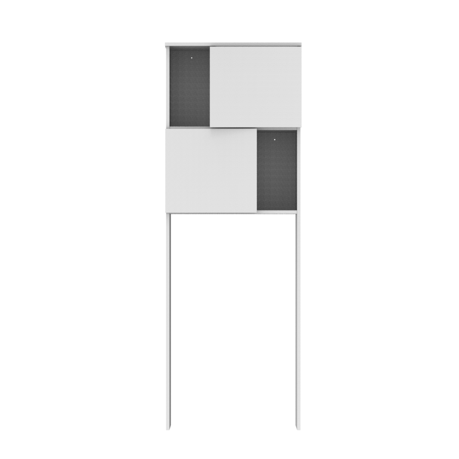 Mueble Auxiliar De Baño Sobre Inodoro Puertas Blanco Mueble fácil MDP